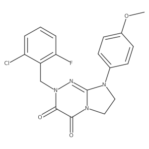 2-(2-chloro-6-fluorobenzyl)-8-(4-methoxyphenyl)-7,8-dihydroimidazo[2,1-c][1,2,4]triazine-3,4(2H,6H)-dione结构式