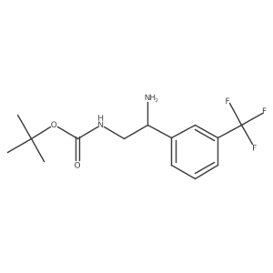 [2-Amino-2-(3-trifluoromethylphenyl)ethyl]carbamic acid tert-butyl ester结构式