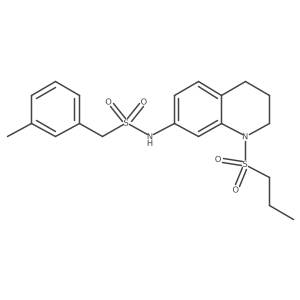 N-(1-(propylsulfonyl)-1,2,3,4-tetrahydroquinolin-7-yl)-1-(m-tolyl)methanesulfonamide Structure