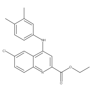 Ethyl 6-chloro-4-[(3,4-dimethylphenyl)amino]quinoline-2-carboxylate结构式