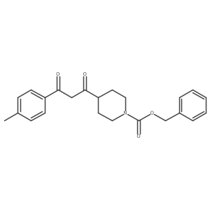 1-Benzyloxycarbonyl-4-(3-(4-tolyl)-1,3-dioxopropyl)piperidine结构式