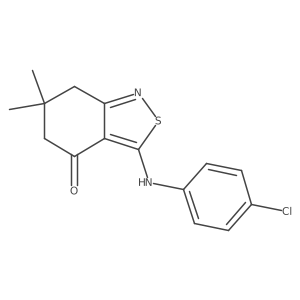 3-[(4-Chlorophenyl)amino]-6,7-dihydro-6,6-dimethyl-2,1-benzisothiazol-4(5H)-one Structure