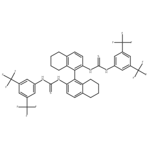 (R)-1,1'-(5,5',6,6',7,7',8,8'-octahydro-[1,1'-binaphthalene]-2,2'-diyl)bis(3-(3,5-bis(trifluoromethyl)phenyl)thiourea) Structure