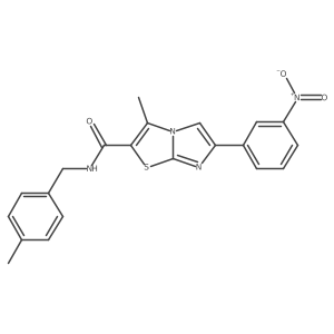 3-methyl-N-(4-methylbenzyl)-6-(3-nitrophenyl)imidazo[2,1-b]thiazole-2-carboxamide Structure