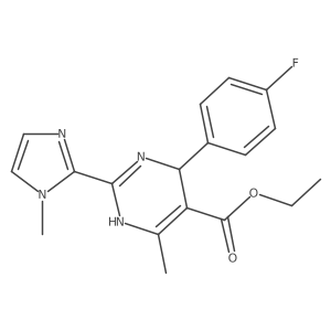ethyl 2-(N-methyl-1H-imidazol-2-yl)-4-(4-fluorophenyl)-6-methyl-1,4-dihydro-pyrimidin-5-carboxylate结构式