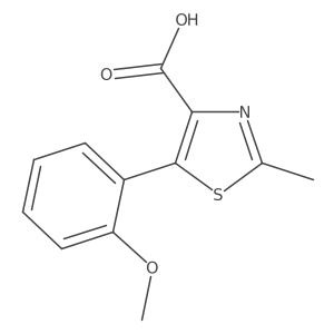 2-Methyl-5-(2-methoxy-phenyl)-thiazole-4-carboxylic acid Structure