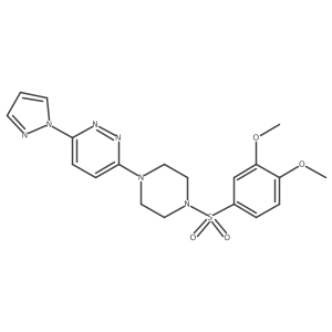 3-[4-(3,4-dimethoxybenzenesulfonyl)piperazin-1-yl]-6-(1H-pyrazol-1-yl)pyridazine Structure