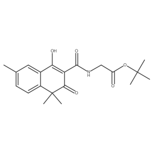 1,1-Dimethylethyl N-((6-methyl-4-hydroxy-1,1-dimethyl-2-oxo-naphthalen-3-yl)carbonyl)glycinate结构式