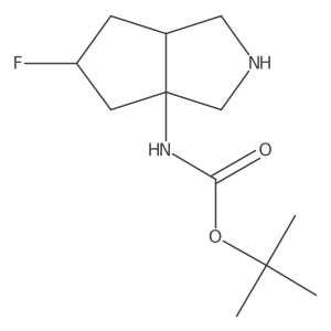 tert-Butyl ((3aS,6aR)-5-fluorohexahydrocyclopenta[c]pyrrol-3a(1H)-yl)carbamate结构式