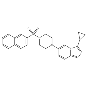3-Cyclopropyl-6-(4-(naphthalen-2-ylsulfonyl)piperazin-1-yl)-[1,2,4]triazolo[4,3-b]pyridazine Structure