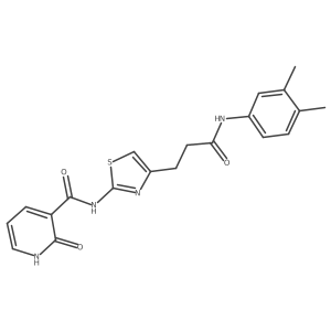 N-(4-(3-((3,4-dimethylphenyl)amino)-3-oxopropyl)thiazol-2-yl)-2-oxo-1,2-dihydropyridine-3-carboxamide Structure