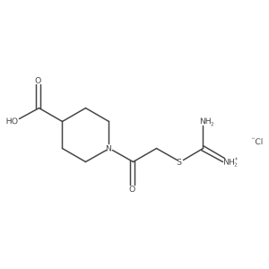 [Amino({[2-(4-carboxypiperidin-1-yl)-2-oxoethyl]sulfanyl})methylidene]azanium chloride Structure