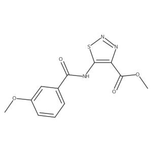 Methyl 5-[(3-methoxybenzoyl)amino]-1,2,3-thiadiazole-4-carboxylate结构式