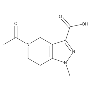 5-acetyl-1-methyl-1H,4H,5H,6H,7H-pyrazolo[4,3-c]pyridine-3-carboxylic acid Structure