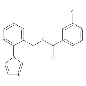 2-chloro-N-{[2-(1H-imidazol-1-yl)pyridin-3-yl]methyl}pyridine-4-carboxamide结构式