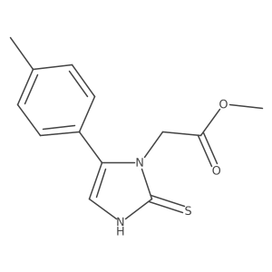 COC(=O)Cn1c(-c2ccc(C)cc2)c[nH]c1=S结构式