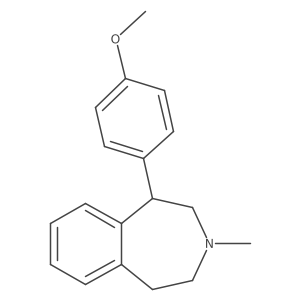 2,3,4,5-Tetrahydro-1-(4-methoxyphenyl)-3-methyl-1H-3-benzazepine结构式