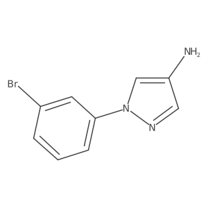 1-(3-Bromophenyl)-1H-pyrazol-4-amine结构式