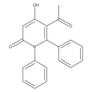 5-Acetyl-4-hydroxy-1,6-diphenyl-2(1H)-pyridinone结构式