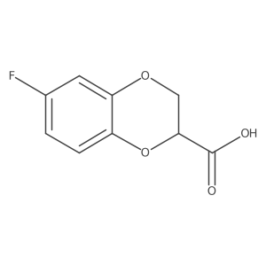 6-Fluoro-2,3-dihydro-1,4-benzodioxine-2-carboxylic acid Structure