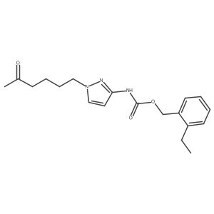 [1-(5-oxo-hexyl)-1H-pyrazol-3-yl]-carbamic acid 2-ethyl-benzyl ester Structure