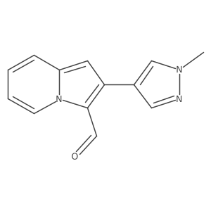 2-(1-methyl-1H-pyrazol-4-yl)indolizine-3-carbaldehyde Structure
