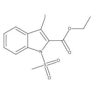 2-Ethoxycarbonyl-3-iodo-1-methylsulfonylindole Structure