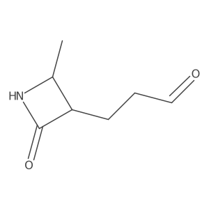 rel-(2R,3R)-2-Methyl-4-oxo-3-azetidinepropanal结构式