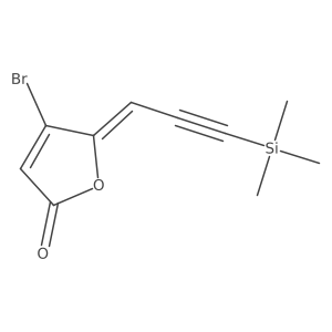 (5Z)-4-Bromo-5-[3-(trimethylsilyl)-2-propyn-1-ylidene]-2(5H)-furanone结构式