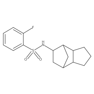 2-Fluoro-N-(octahydro-4,7-methano-1H-inden-5-yl)benzenesulfonamide Structure