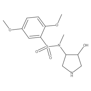 rel-N-[(3R,4R)-4-Hydroxy-3-pyrrolidinyl]-2,5-dimethoxy-N-methylbenzenesulfonamide结构式