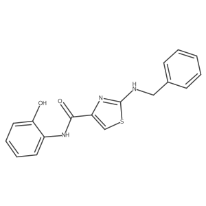 2-(benzylamino)-N-(2-hydroxyphenyl)-1,3-thiazole-4-carboxamide Structure