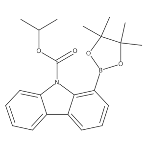 Isopropyl 1-(4,4,5,5-tetramethyl-1,3,2-dioxaborolan-2-yl)carbazole-9-carboxylate Structure