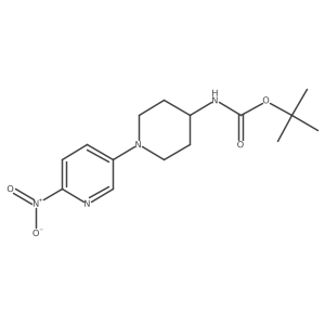 tert-butyl N-[1-(6-nitropyridin-3-yl)piperidin-4-yl]carbamate Structure