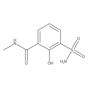 2-Hydroxy-N-methyl-3-sulfamoylbenzamide结构式