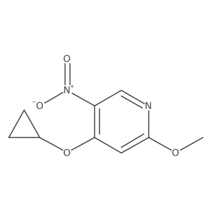 4-Cyclopropoxy-2-methoxy-5-nitropyridine结构式