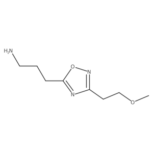 3-(3-(2-Methoxyethyl)-1,2,4-oxadiazol-5-yl)propan-1-amine结构式
