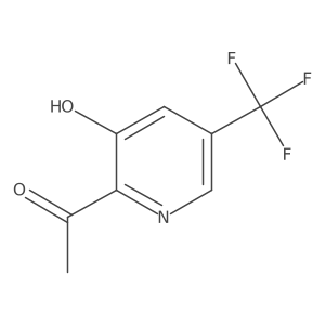 1-(3-Hydroxy-5-(trifluoromethyl)pyridin-2-yl)ethanone结构式
