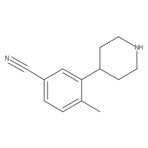 Benzonitrile, 4-methyl-3-(4-piperidinyl)-结构式