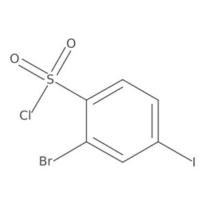 2-Bromo-4-iodobenzene-1-sulfonyl chloride结构式