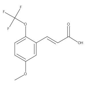 2-Propenoic acid, 3-[5-methoxy-2-(trifluoromethoxy)phenyl]- Structure