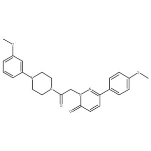 2-{2-[4-(3-methoxyphenyl)piperazino]-2-oxoethyl}-6-[4-(methylsulfanyl)phenyl]-3(2H)-pyridazinone结构式