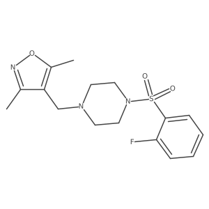 1-[(3,5-Dimethyl-1,2-oxazol-4-yl)methyl]-4-(2-fluorobenzenesulfonyl)piperazine Structure