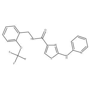 2-(pyridin-2-ylamino)-N-(2-(trifluoromethoxy)benzyl)thiazole-4-carboxamide Structure