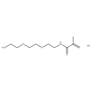 N-{2-[2-(2-aminoethoxy)ethoxy]ethyl}-2-methylprop-2-enamide hydrochloride结构式