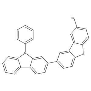 2-(8-Bromodibenzo[b,d]thiophen-2-yl)-9-phenyl-9H-carbazole结构式