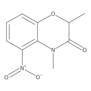 2H-1,4-Benzoxazin-3(4H)-one, 2,4-dimethyl-5-nitro-结构式