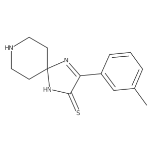 3-(3-Methylphenyl)-1,4,8-triazaspiro[4.5]dec-3-ene-2-thione结构式