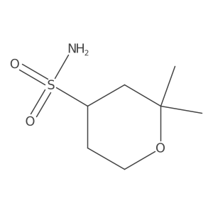 2,2-Dimethyloxane-4-sulfonamide结构式