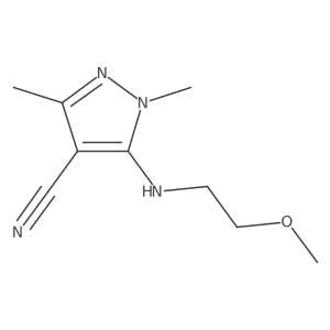 5-[(2-methoxyethyl)amino]-1,3-dimethyl-1H-pyrazole-4-carbonitrile Structure